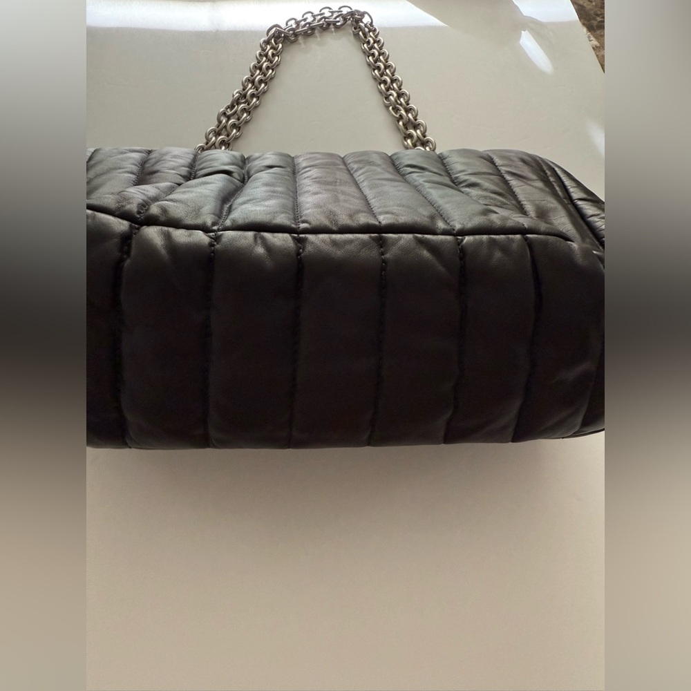 Authentic Balenciaga Logo Monaco Chain Bag S Quilted Thin Calf Black - Picture 5 of 13
